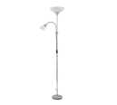 Trio Lighting Trio ERZWO vloerlamp | E27 Fitting | titaan met wit | Ø 28 cm | IP20 | excl. 1x E27 | max. 100W