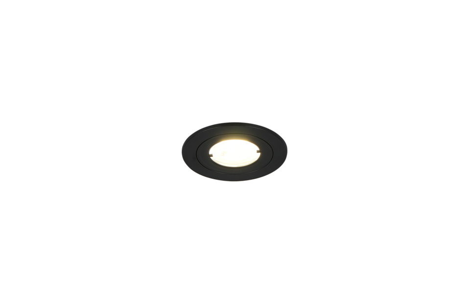 Trio Lighting Trio LAMONT inbouwspot | LED | mat zwart | Ø 8,2 cm | IP65 | 1x 6,5W | 650 lm | 3000K | dimbaar Trio Lighting Trio LAMONT inbouwspot | LED | mat zwart | Ø 8,2 cm | IP65 | 1x 6,5W | 650 lm | 3000K | dimbaar