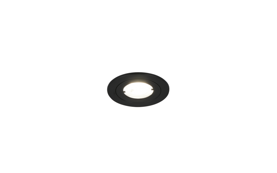 Trio Lighting Trio LAMONT recessed spotlight | 6.5W | black | Ø 8.2 cm | IP20 | 3.8 cm