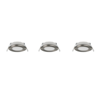 Trio HIMAL inbouwspot | LED | nikkel | Ø 8,5 cm | IP65 | 3x3,5W