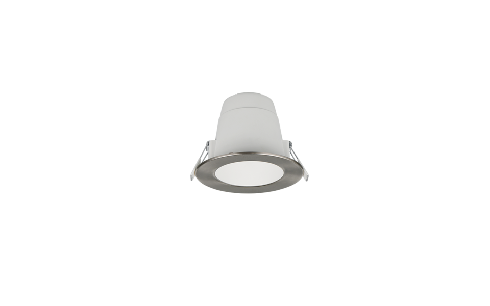 Trio Lighting Trio VIRUNGA inbouwspot | LED | nikkel mat | Ø 11 cm | IP44 | 1x 6W | 900 lm | 2300+3000+4000K | dimbaar
