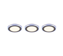 Trio Lighting Trio ARGUS inbouwspot | LED | chroom | Ø 8,2 cm | IP20 | 4W,1W | 350 lm, 3x lm | 3000K | dimbaar