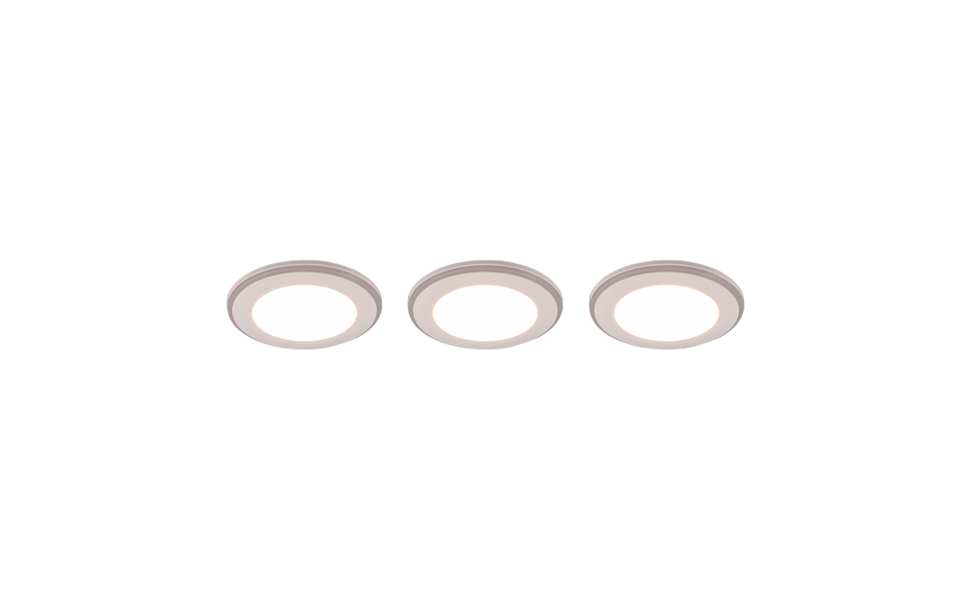 Trio Lighting Trio ARGUS inbouwspot | LED | wit mat | Ø 8,2 cm | IP20 | 4W,1W | 350 lm, 3x lm | 3000K | dimbaar