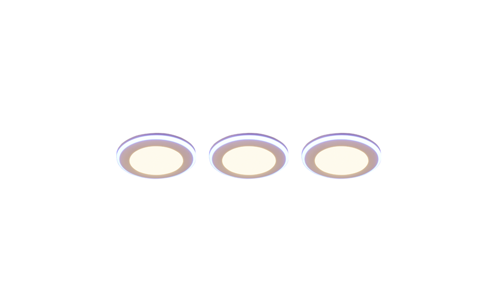Trio Lighting Trio ARGUS inbouwspot | LED | wit mat | Ø 8,2 cm | IP20 | 4W,1W | 350 lm, 3x lm | 3000K | dimbaar