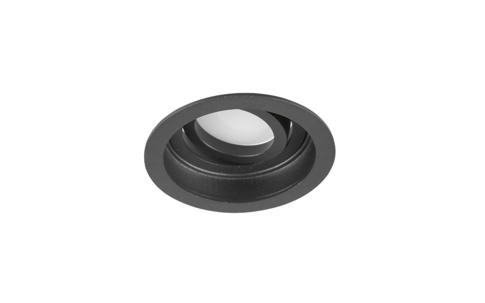 Trio Lighting Trio KENAI recessed spotlight | 1x GU10 | black | Ø 9.2 cm | IP20 | 10 cm