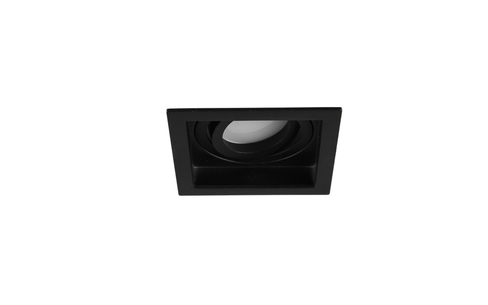 Trio Lighting Trio KENAI inbouwspot | GU10 Fitting | mat zwart | 9,2 x 9,2 cm | IP20 | excl. 1x GU10 | max. 15W