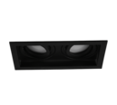 Trio Lighting Trio KENAI inbouwspot | GU10 Fitting | mat zwart | 17,2 x 9,2 cm | IP20 | excl. 2x GU10 | max. 15W
