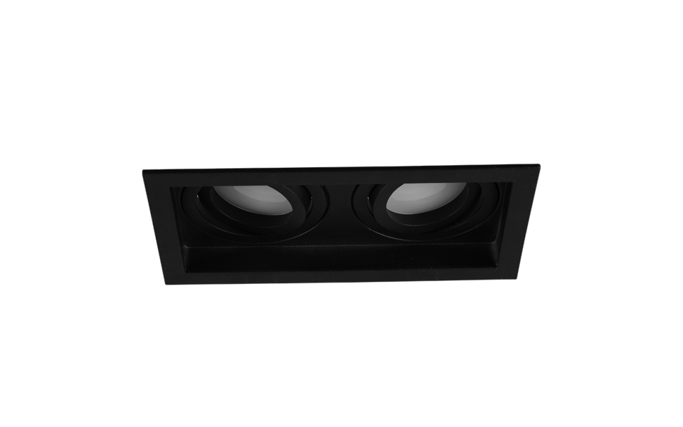 Trio Lighting Trio KENAI recessed spotlight | 2x GU10 | black | IP20 | 10 cm Trio Lighting Trio KENAI recessed spotlight | 2x GU10 | black | IP20 | 10 cm