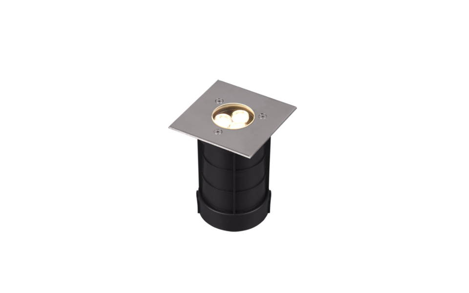 Trio Lighting Trio BELAJA inbouwspot | LED | nikkel mat | 11 x 11 cm | IP65 | 1x 3,5W | 350 lm | 3000K | niet dimbaar