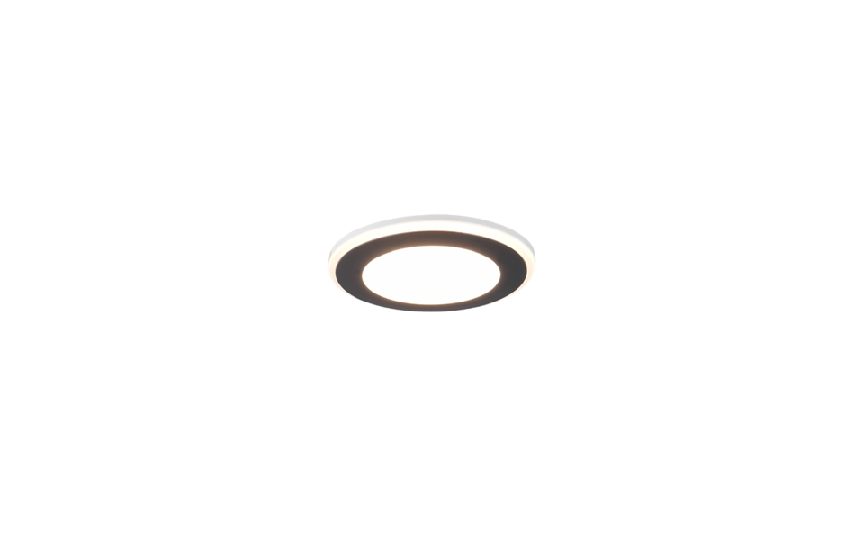Trio Lighting Trio AURA inbouwspot | LED | mat zwart | Ø 8,2 cm | IP20 | 1x 5W | 450 lm | 3000K | niet dimbaar