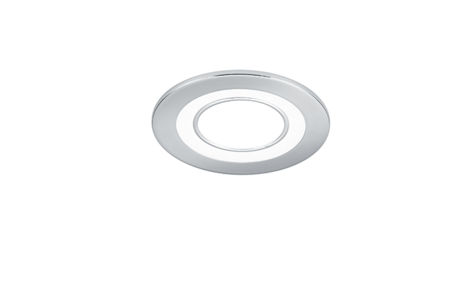 Trio Lighting Trio CORE inbouwspot | LED | chroom | Ø 8,2 cm | IP20 | 1x 5W | 450 lm | 3000K | niet dimbaar