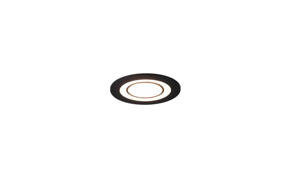Trio Lighting Trio CORE inbouwspot | LED | mat zwart | Ø 8,2 cm | IP20 | 1x 5W | 450 lm | 3000K | niet dimbaar