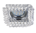 Trio Lighting Trio DOLOMITE inbouwspot | GU10 Fitting | chroom met transparant | 10 x 10 cm | IP20 | excl. 1x GU10 | max. 10W