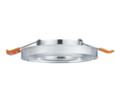 Trio Lighting Trio PIRIN inbouwspot | GU10 Fitting | chroom met transparant | Ø 9 cm | IP20 | excl. 1x GU10 | max. 10W