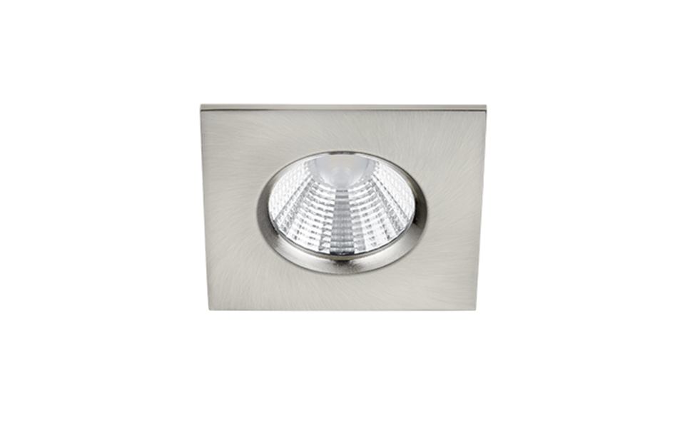 Trio Lighting Trio ZAGROS inbouwspot | LED | nikkel mat | 8,5 x 8,5 cm | IP65 | 1x 5,5W | 345 lm | 3000K | dimbaar