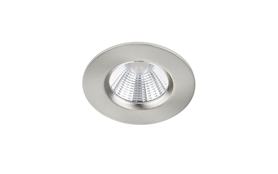 Trio Lighting Trio ZAGROS inbouwspot | LED | nikkel mat | Ø 8,5 cm | IP65 | 1x 5,5W | 345 lm | 3000K | dimbaar
