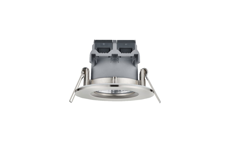 Trio Lighting Trio ZAGROS inbouwspot | LED | nikkel mat | Ø 8,5 cm | IP65 | 1x 5,5W | 345 lm | 3000K | dimbaar