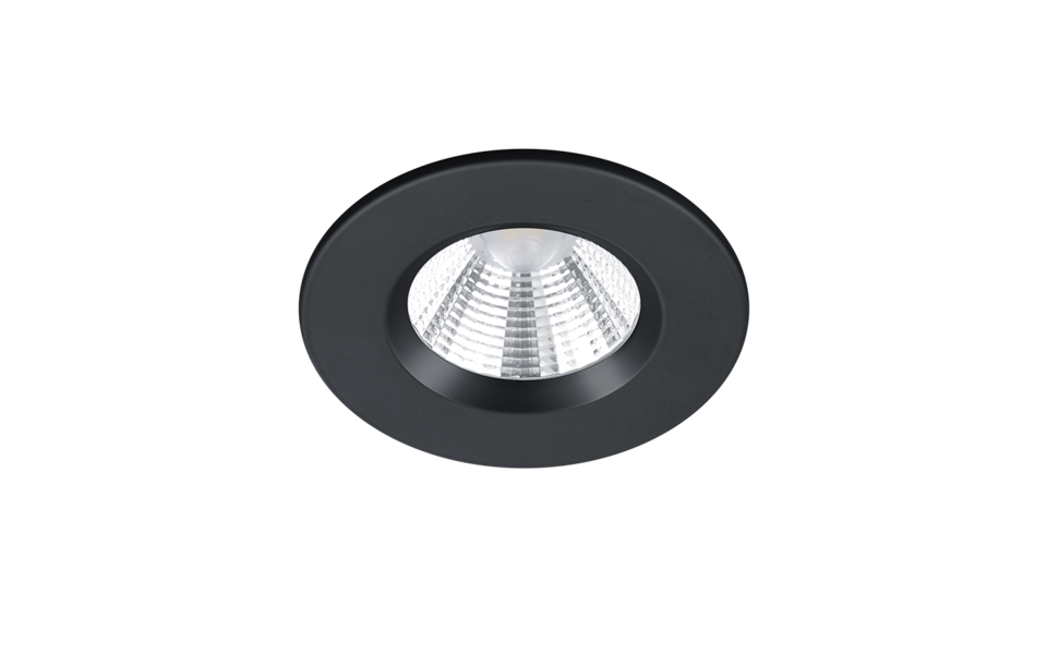 Trio Lighting Trio ZAGROS LED recessed spotlight | 1x 5.5W 345 lm 3000K | black | Ø 8.5 cm | IP20 | 5.4 cm