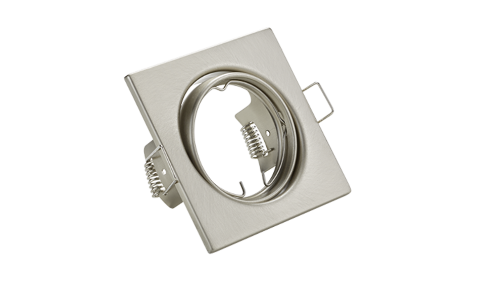 Trio Lighting Trio JURA inbouwspot | GU10 Fitting | nikkel mat | 8 x 8 cm | IP20 | excl. 1x GU10 | max. 15W