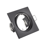 Trio JURA inbouwspot | mat zwart | IP20 | GU10 Fitting | 8 x 8 cm
