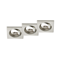 Trio JURA inbouwspot | GU10 Fitting | nikkel | 8x8 cm | uitv. 2