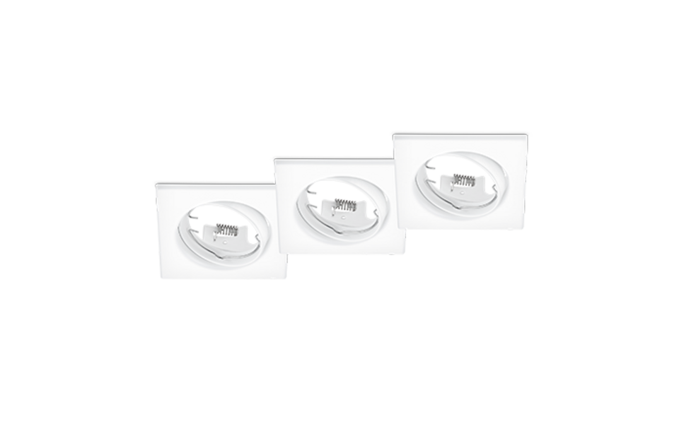 Trio Lighting Trio JURA recessed spotlight | 3x GU10 | chrome | Ø 8 cm | IP20 | 7 cm