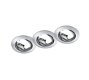 Trio Lighting Trio JURA inbouwspot | GU10 Fitting | chroom | Ø 8,3 cm | IP20 | excl. 3x GU10 | max. 15W