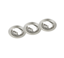 Trio Lighting Trio JURA inbouwspot | GU10 Fitting | nikkel mat | Ø 8,3 cm | IP20 | excl. 3x GU10 | max. 15W