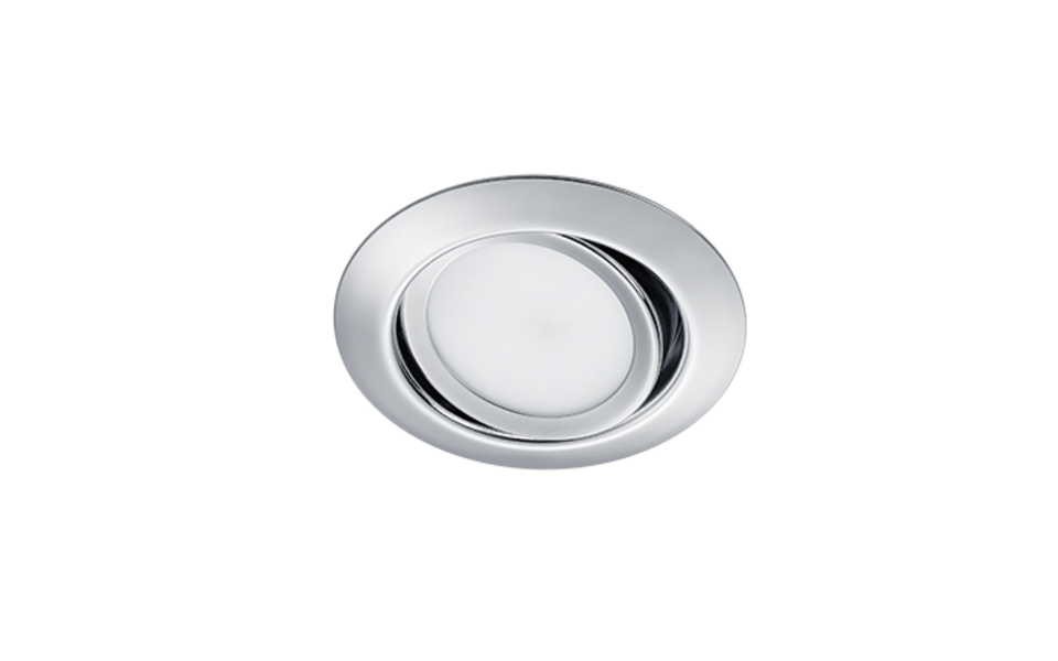 Trio Lighting Trio RILA inbouwspot | LED | chroom | Ø 8,2 cm | IP20 | 1x 5W | 450 lm | 3000K | niet dimbaar