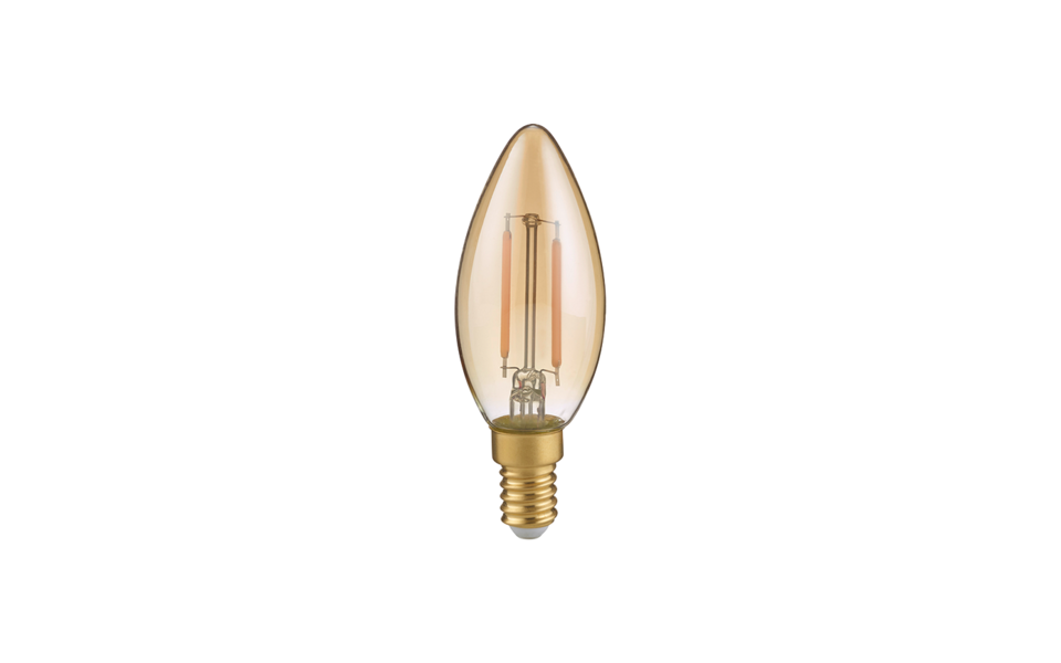 Trio Lighting Trio E14 FILAMENT LED lamp | E14 Fitting | amber | Ø 3,5 cm | IP20 | 1x 2W | 225 lm | 2700K | niet dimbaar