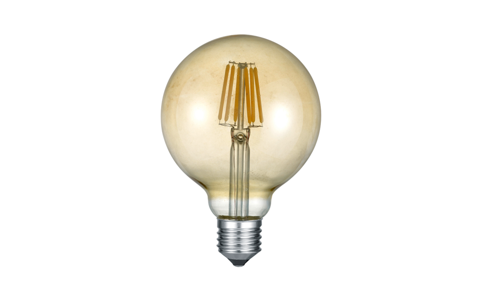 Trio Lighting Trio E27 FILAMENT LED lamp | E27 Fitting | amber | Ø 12,5 cm | IP20 | 1x 8W | 806 lm | 2700K | dimbaar