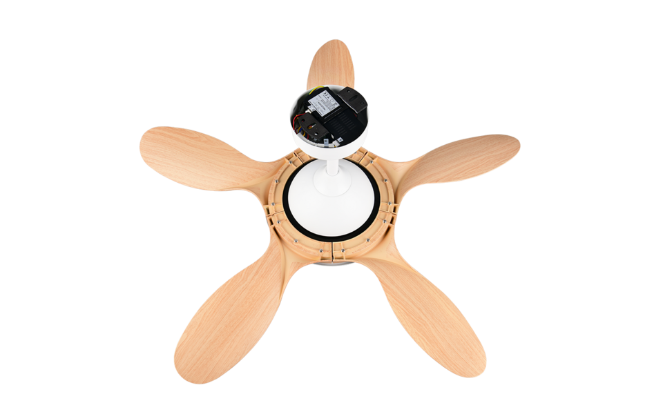Trio Lighting Trio FLEN VENTILATOR plafondlamp | LED | houtkleur met wit | Ø 108 cm | IP20 | 1x 24W | 2800 lm | 2700-6500K | dimbaar Trio Lighting Trio FLEN VENTILATOR plafondlamp | LED | houtkleur met wit | Ø 108 cm | IP20 | 1x 24W | 2800 lm | 2700-6500K | dimbaar