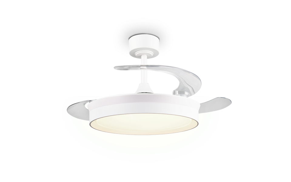 Trio Lighting Trio KERAVA LED ceiling fan light | 1x 33W 3570 lm 2700-6500K | white | Ø 50 cm | IP20 | 30.5 cm