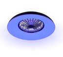 Trio Lighting Trio SVAERHOLT VENTILATOR plafondlamp | LED | SMD,LED Fitting | zwart | Ø 60 cm | IP20 | 34W,4W | 4500 lm, 1x lm | 2700-6500K | dimbaar
