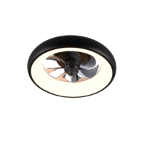 Trio MUONIO LED ceiling fan light | black | Ø 40 cm | IP20