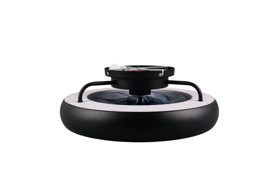 Trio Lighting Trio MUONIO VENTILATOR plafondlamp | LED | mat zwart | Ø 40 cm | IP20 | 1x 20W | 2300 lm | 2700-6500K | dimbaar