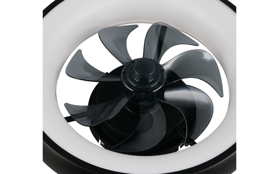 Trio Lighting Trio MUONIO LED ceiling fan light | 1x 25W 2700 lm 2700-6500K | black | Ø 40 cm | IP20 | 13 cm