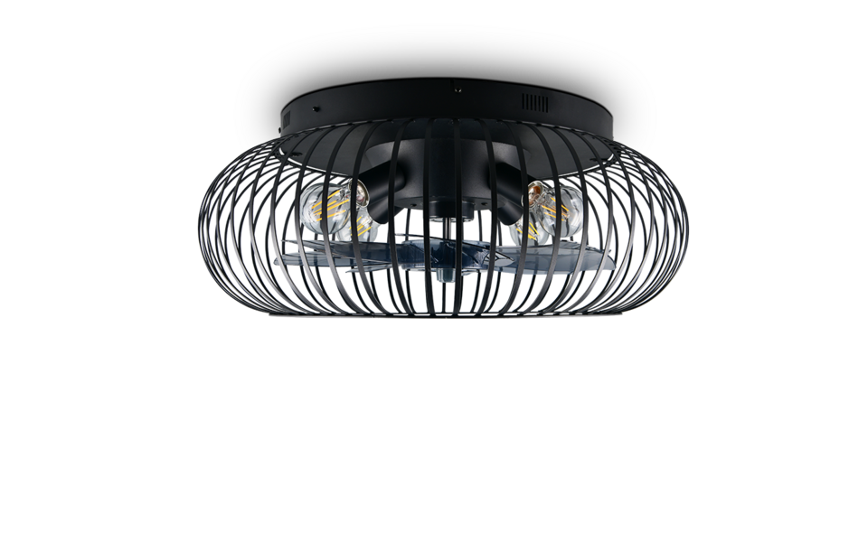 Trio Lighting Trio JOHANNA ceiling fan light | 3x E27 max 40W | black | Ø 60 cm | IP20 | 19 cm