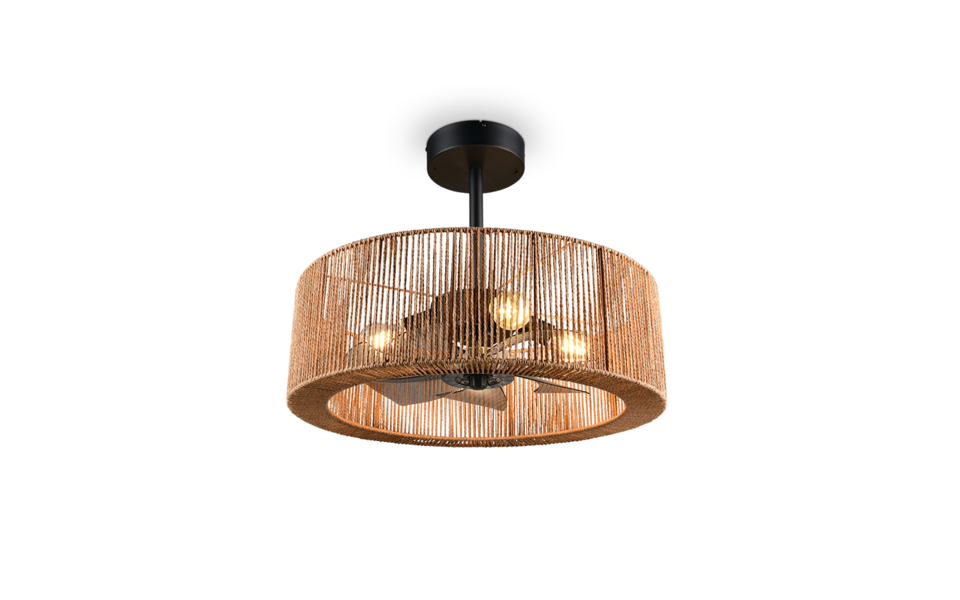 Trio Lighting Trio SMILLUM VENTILATOR plafondlamp | E27 Fitting | natuurlijke afwerking | Ø 61 cm | IP20 | excl. 4x E27 | max. 10W Trio Lighting Trio SMILLUM VENTILATOR plafondlamp | E27 Fitting | natuurlijke afwerking | Ø 61 cm | IP20 | excl. 4x E27 | max. 10W