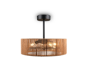 Trio Lighting Trio SMILLUM VENTILATOR plafondlamp | E27 Fitting | natuurlijke afwerking | Ø 61 cm | IP20 | excl. 4x E27 | max. 10W