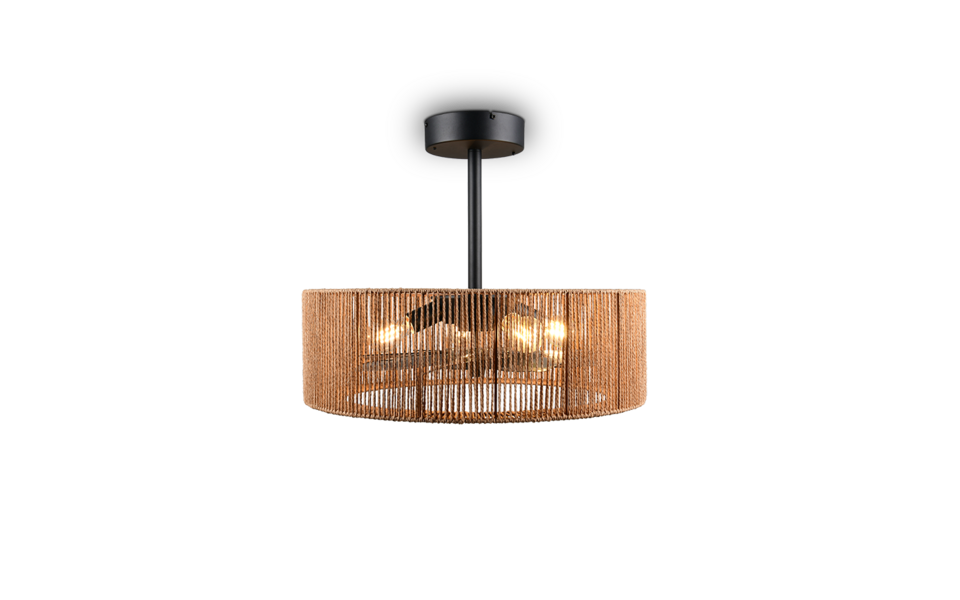 Trio Lighting Trio SMILLUM VENTILATOR plafondlamp | E27 Fitting | natuurlijke afwerking | Ø 61 cm | IP20 | excl. 4x E27 | max. 10W Trio Lighting Trio SMILLUM VENTILATOR plafondlamp | E27 Fitting | natuurlijke afwerking | Ø 61 cm | IP20 | excl. 4x E27 | max. 10W