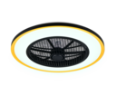 Trio Lighting Trio VARPULA VENTILATOR plafondlamp | LED | zwart met goud | Ø 55 cm | IP20 | 1x 28W | 3200 lm | 2700-6500K | dimbaar