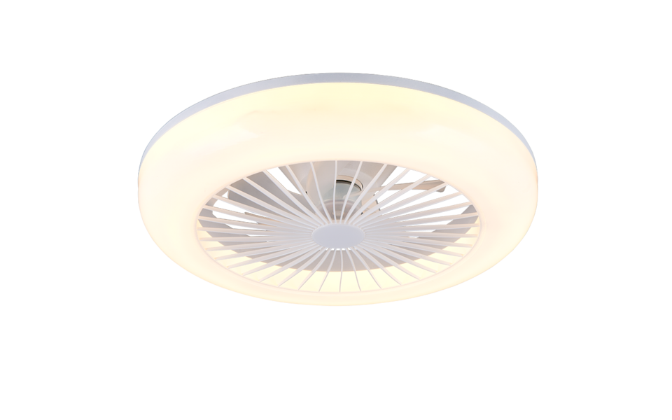 Trio Lighting Trio MORA LED ceiling fan light | 1x 15W 1800 lm 2700-6000K | white | Ø 45 cm | IP20 | 13 cm