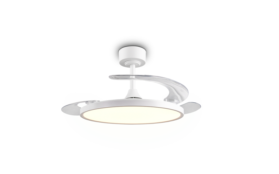 Trio Lighting Trio KASFJORD LED ceiling fan light | 1x 40W 4000 lm 2700-6000K | chrome | Ø 106 cm | IP20 | 28.5 cm
