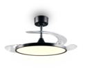 Trio Lighting Trio KASFJORD LED ceiling fan light | 1x 33W 3600 lm 2700-6500K | black | Ø 106.5 cm | IP20 | 27.5 cm