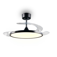 Trio KASFJORD LED ceiling fan light | black | Ø 106.5 cm | IP20