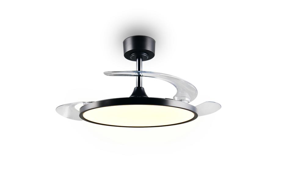 Trio Lighting Trio KASFJORD VENTILATOR plafondlamp | LED | mat zwart | Ø 106 cm | IP20 | 1x 30W | 3700 lm | 2700-6500K | dimbaar