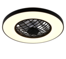 Trio Lighting Trio LINKÖPING VENTILATOR plafondlamp | LED | zwart | Ø 59 cm | IP20 | 45W,9W | 5600 lm, 1x lm | 2700-6500K | dimbaar