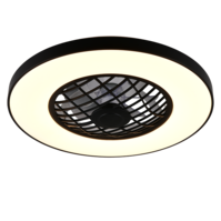 Trio LINKÖPING VENTILATOR plafondlamp | LED | zwart | IP20