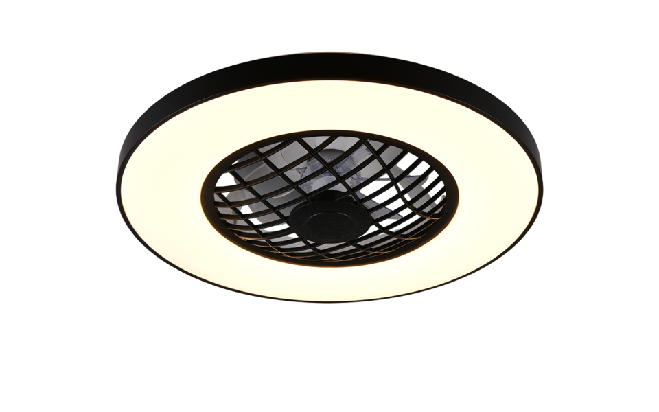 Trio Lighting Trio LINKÖPING VENTILATOR plafondlamp | LED | zwart | Ø 59 cm | IP20 | 45W,9W | 5600 lm, 1x lm | 2700-6500K | dimbaar Trio Lighting Trio LINKÖPING VENTILATOR plafondlamp | LED | zwart | Ø 59 cm | IP20 | 45W,9W | 5600 lm, 1x lm | 2700-6500K | dimbaar